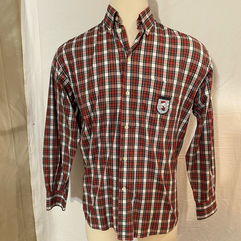 ICEBERG Men’s Plaid Button Down Shirt Sz XL
